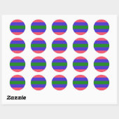 Trigender Pride Vlag Ronde Sticker (Vel)