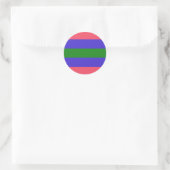 Trigender Pride Vlag Ronde Sticker (Tas)