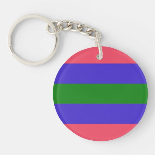 Trigender Pride Vlag Sleutelhanger (Voorkant)