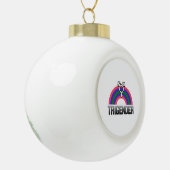 Trigender trots keramische bal ornament (Links)