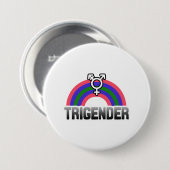 Trigender trots ronde button 7,6 cm (Voorkant /achterkant)