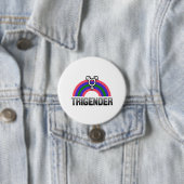 Trigender trots ronde button 7,6 cm (In situ)