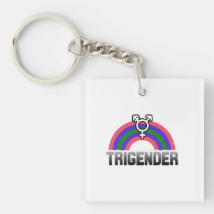 Trigender trots sleutelhanger