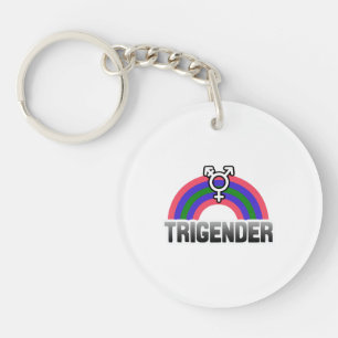 Trigender trots sleutelhanger