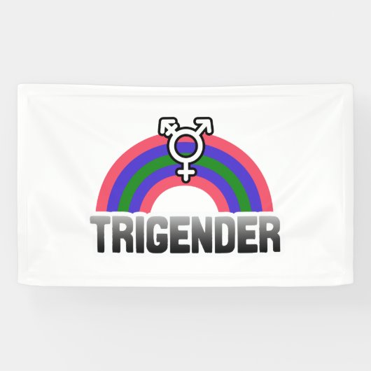 Trigender trots spandoek (Horizontaal)