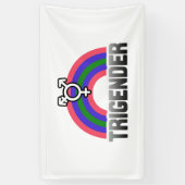 Trigender trots spandoek (Verticaal)