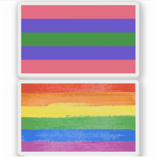 Trigender trots sticker (Voorkant)