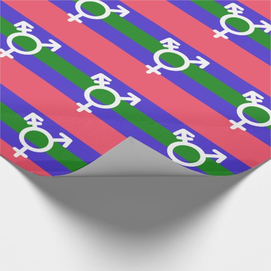 TRIGENDER VLAG EN SYMBOOL CADEAUPAPIER (Hoek)