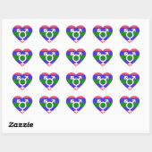 TRIGENDER VLAG EN SYMBOOL HART STICKER (Vel)