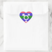 TRIGENDER VLAG EN SYMBOOL HART STICKER (Tas)