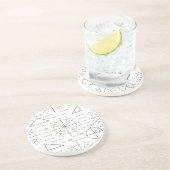 Triges en driehoeken zandsteen onderzetter (Zijkant)