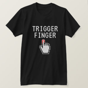Trigger Finger grappig t shirt cadeau voor videoga