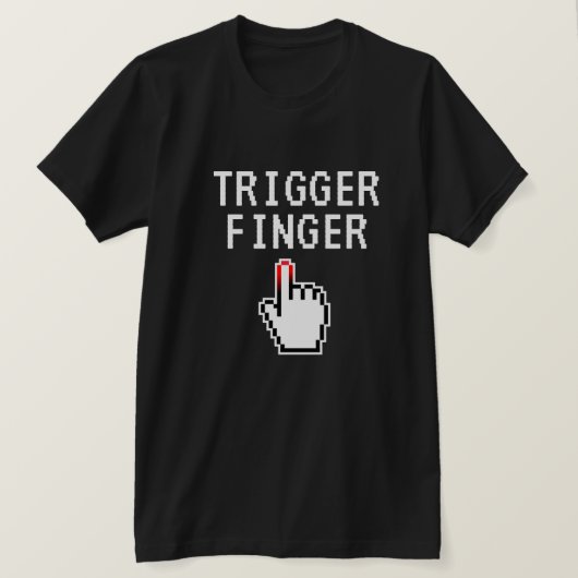 Trigger Finger grappig t shirt cadeau voor videoga (Design voorkant)