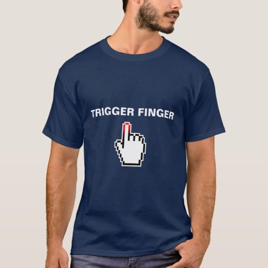 TRIGGER FINGER T-shirt cadeau voor webontwikkelaar (Voorkant)