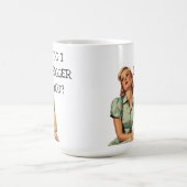 Trigger ik je grappige retro huisvrouw? koffiemok (Center)