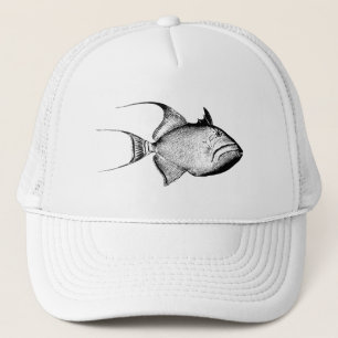  trigger vis Antiek Hawaiian print blanco Trucker Pet