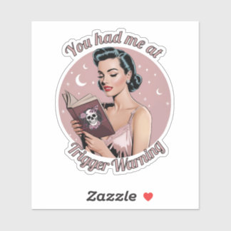 Trigger Warning Pin Up Reader Sticker