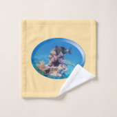 Triggerfish bij koraalrif - Fotografisch ontwerp | Bad Handdoek (Wasdoekje)