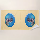 Triggerfish bij koraalrif - Fotografisch ontwerp | Strandlaken (Voorkant)