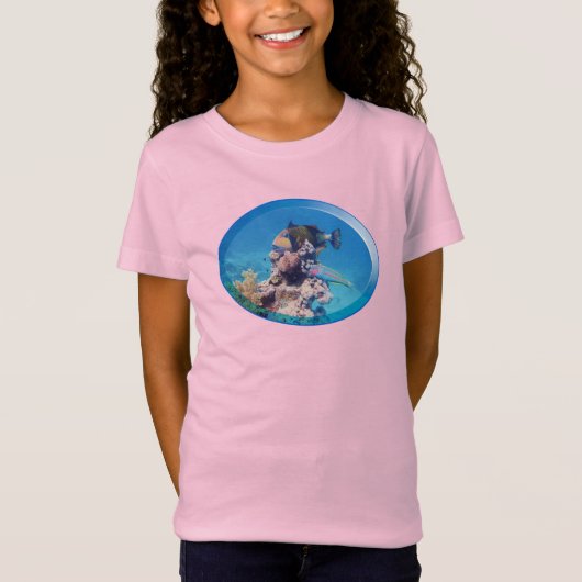 Triggerfish bij koraalrif - Fotografisch ontwerp | T-shirt (Voorkant)