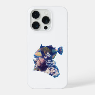 Triggerfish - Biologische Gewas zicht op koraalrif iPhone 15 Pro Case