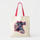 Triggerfish | Rode Omrande Organische Gewas View | Tote Bag (Voorkant)