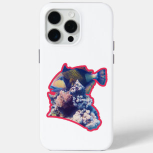 Triggerfish   Rode Omrande Organische Gewasweergav iPhone 15 Pro Max Hoesje