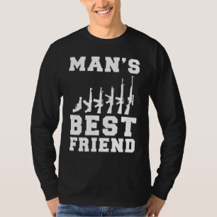 Triggering Chuckles: Pistool - Mans Beste Vriend T T-shirt