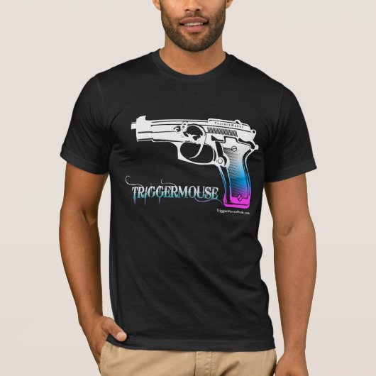 TriggerMouse Pistol omgekeerd T-shirt (Voorkant)