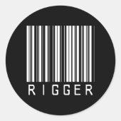 triggerstreepjescode ronde sticker (Voorkant)