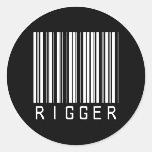 triggerstreepjescode ronde sticker