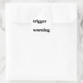 triggerwaarschuwing ronde sticker (Tas)