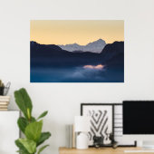 Triglav-berg bij zonsondergang poster (Thuiskantoor)