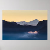 Triglav berg bij zonsondergang poster (Voorkant)