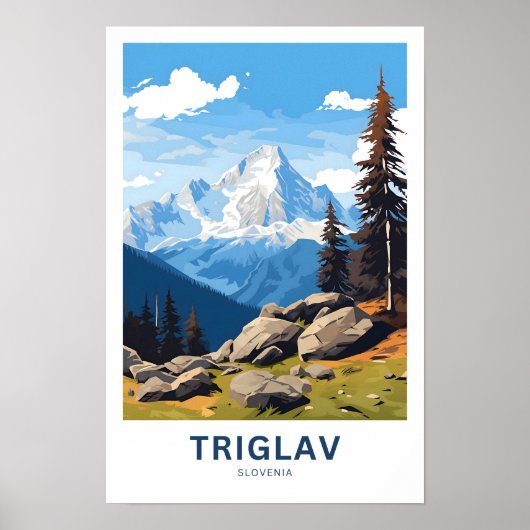 Triglav Slovenië Reisprint Poster (Voorkant)