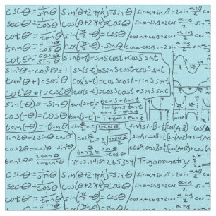 Trigonometrie Cheat Sheet, blauw Stof