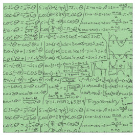 Trigonometrie Cheat Sheet, groen Stof