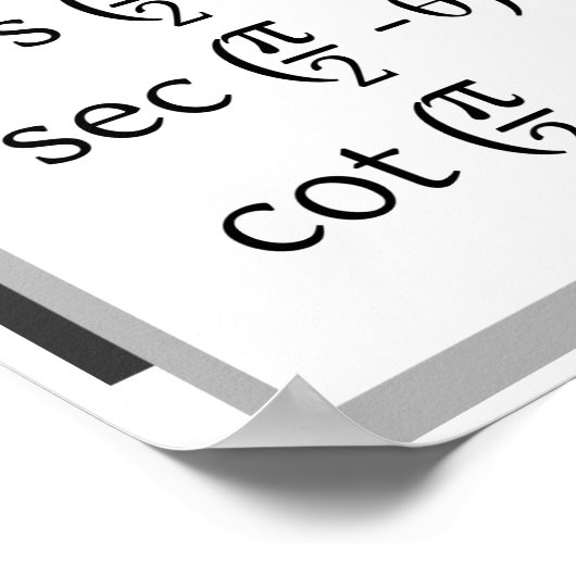 Trigonometrie: cofunctiedetails poster (Hoek)