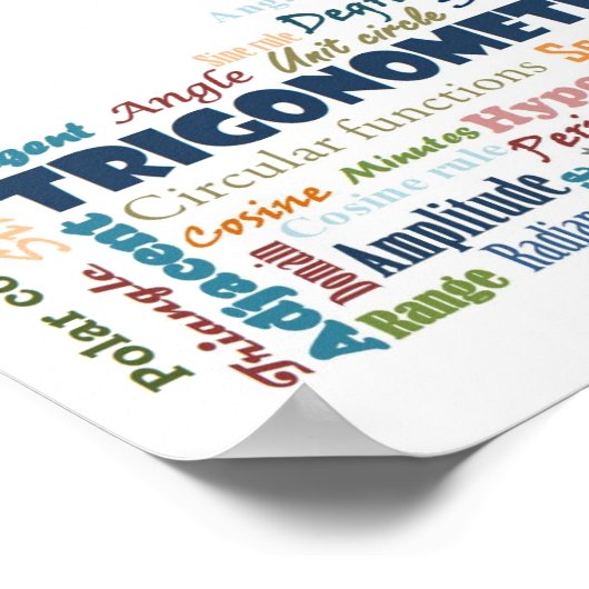 Trigonometrie_display Poster (Hoek)