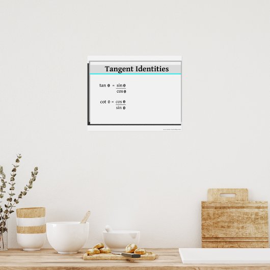 Trigonometrie: hoekige identiteiten poster (Keuken)