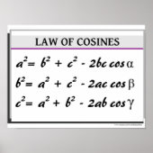 Trigonometrie Poster: Cosines-wet Poster (Voorkant)