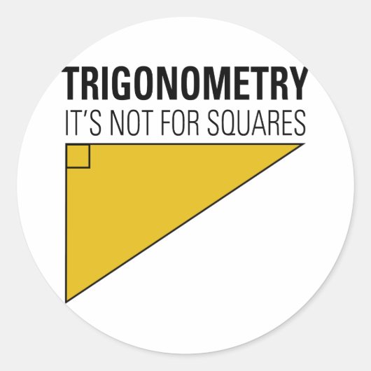 Trigonometrie Ronde Sticker (Voorkant)