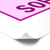 Trigonometrie SOH CAH TOA Klaslokaal Roze Poster (Hoek)