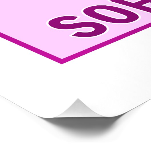 Trigonometrie SOH CAH TOA Klaslokaal Roze Poster (Hoek)