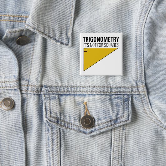 Trigonometrie Vierkante Button 5,1 Cm (In situ)