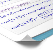 Trigonometrische wetten en identiteiten poster (Hoek)