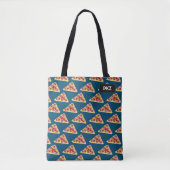 Trihoeken van Pizza met handschoenen en olijven, j Tote Bag (Voorkant)