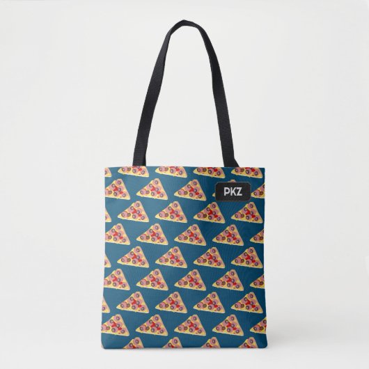 Trihoeken van Pizza met handschoenen en olijven, j Tote Bag (Voorkant)
