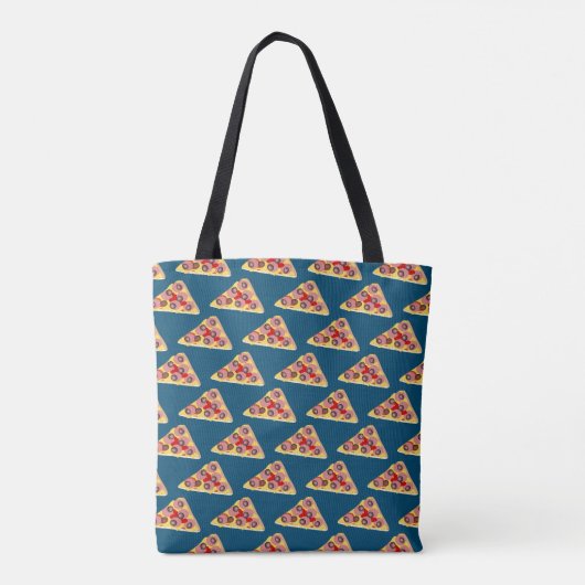 Trihoeken van Pizza met handschoenen en olijven, j Tote Bag (Achterkant)