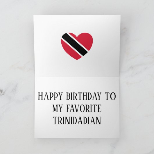 Triinidad en Tobago Vlag patriottische verjaardag Kaart (Binnen)
